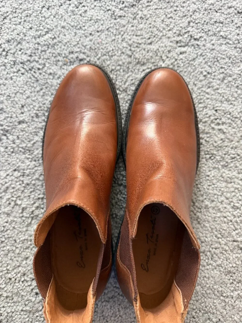 Enzo Tesoti Chelsea Boots - Sz. 41 (US Men's 8.5) -Made in Spain - Brown Leather